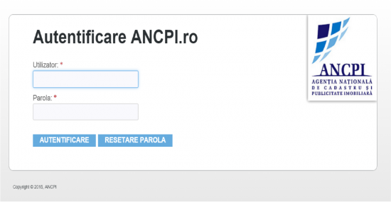 Autentificare ANCPI.ro