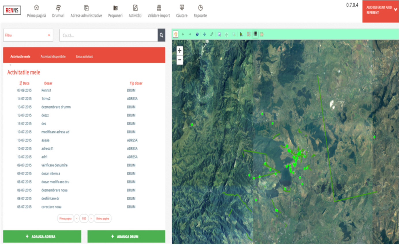 RENNS - Modulul de gestiune a nomenclaturii stradale